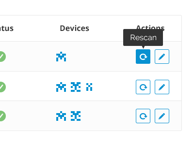 Rescan devices edit folders rescan status