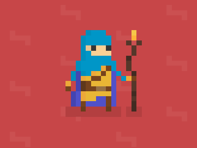 The Illusionist art blue illusionist mage pixel pixel art rpg