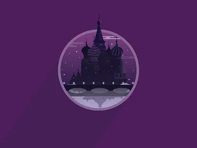 Saint Basil Russia architecture dark design flat freedom illustration jesuicharlie pussyriot russia winter