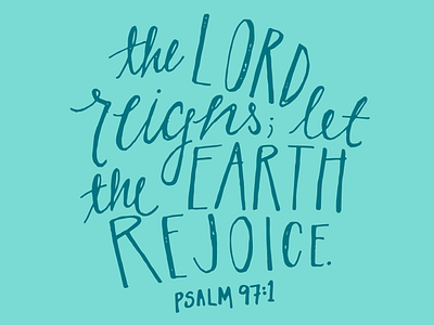 Rejoice! blue lettering letters sans script shoppaul type typography