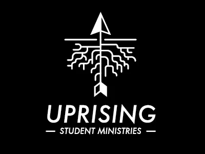 Uprising - Student Ministry Logo arrow bw logo ministries ohop roots simple student uprising