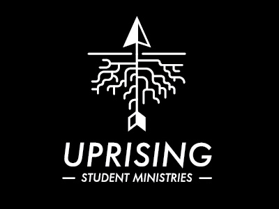 Uprising - Student Ministry Logo arrow bw logo ministries ohop roots simple student uprising