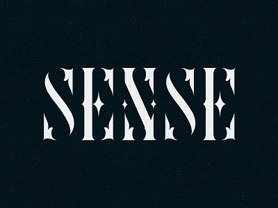 Sense custom lettering sense stencil victorian vintage