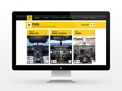 Pilots.hu airplane design pilots plane simulator ui ux web