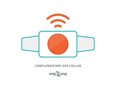 WagWag GPS Collar animal business collar dog gps illustration pet