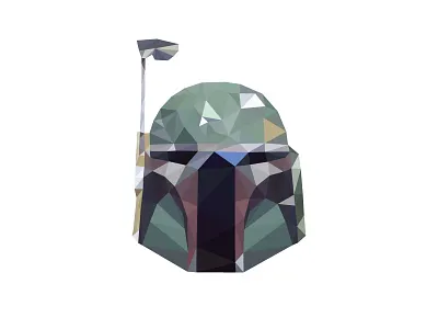 Boba Fett boba fett geometric illustration polygon star wars triangles vector