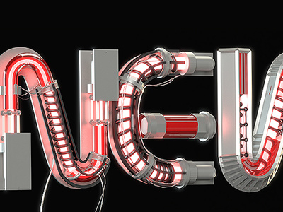 New 3d 3d type 3d typography light neon neon type new typography
