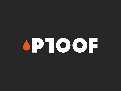 100 Proof logo concept 100 austin brand drop illustration logo number typography