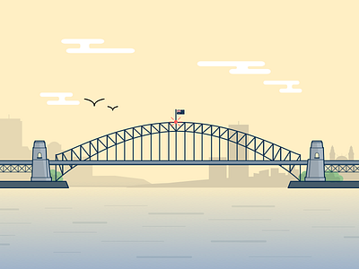 I ♥ Sydney australia bridge harbour illustration sydney