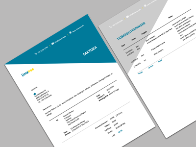 Invoice design for an european startup