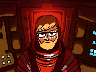 Open the pod bay doors, HAL. 2001 illustraiton kubrick space