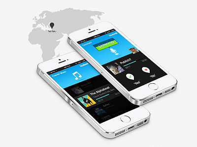 Inkod new website in the oven ... asia country demo europe inkod iphone mockup music pin preview simulation telaviv