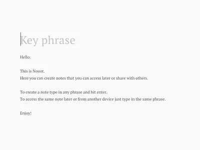 Nooot application clean group minimal notes simple web webapp