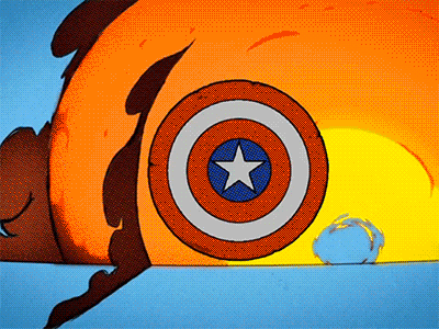 Captain scene 2d america animation blackmeal explosion marvel motion design