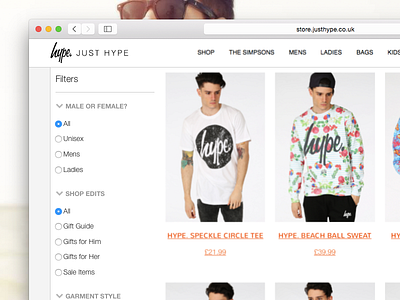 HYPE Increasing Visibility filter hype layered nav sidebar