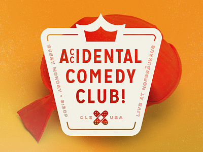 Accidental Comedy Club badge comedy logo type vector