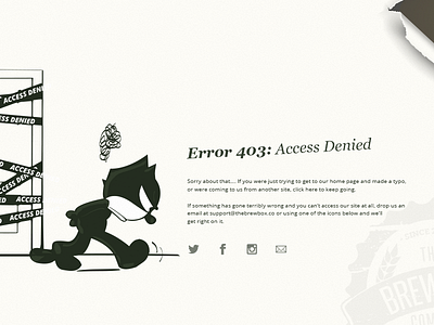 Brewbox Error Page 403 brewbox error felix vector