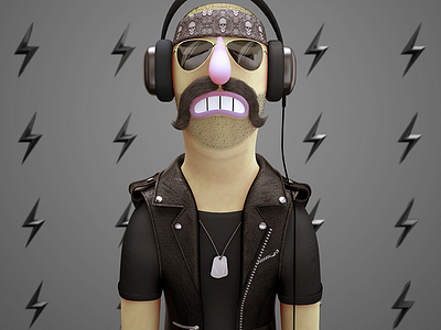 Biker 3d biker c4d cgi characters cinema4d illustration