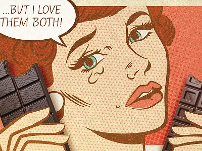 chocolate Affair Poster Detail comic vintage