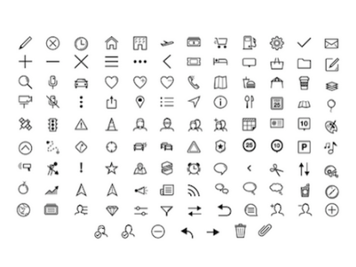 Icon Set graphic design iconography icons interface visual design