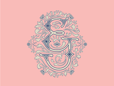 -KILLED- EJ Monogram client kill cutting room floor directors cut ej flourish graphic design killed lettering logo monogram ornate victorian
