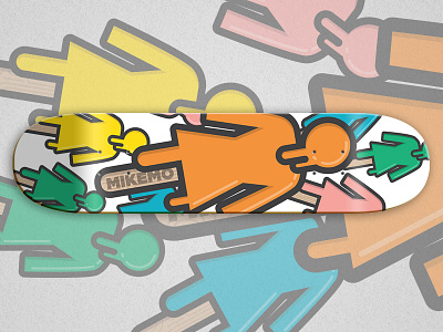 Mike Mo Deck Design girl girl skateboards illustration skateboarding