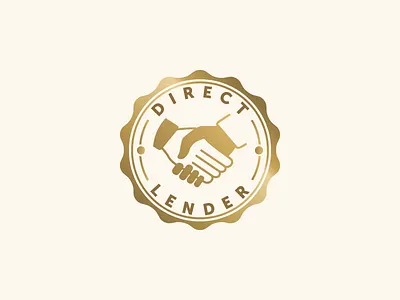 Direct Lender approved badge gold hands handshake icon lender lendup stamp