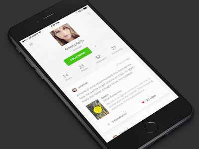 Profile Screen app book clean design interface minimal profile screen ui user