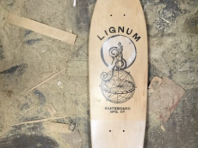 LIGNUM SKATEBOARDS TEST PRESS #0012 design hand painted handmade skateboard illustration mike l perry mike perry skate skateboarding texture