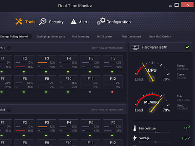 Server Dashboard app UI app design cpu dashboard hardware server user interface