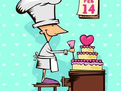 Valentine's Day Cook cake calendar cook creme february 14 hearts kitchen odessa ukraine valrntines day wallpaper