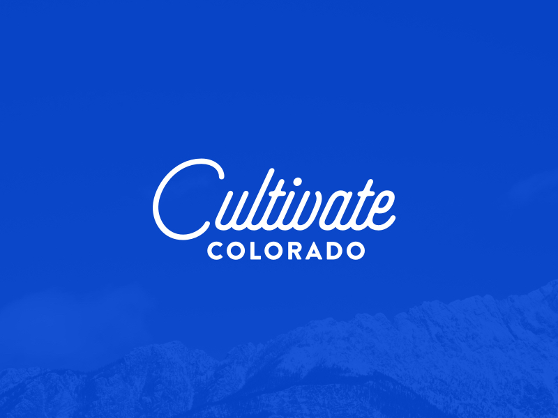 Cultivate Colorado branding colorado cultivate identity logo script