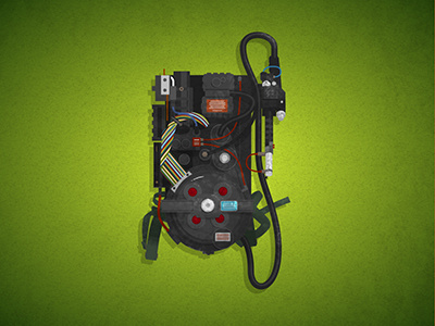 Proton Pack gohstbuster illustration proton pack vector