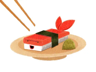 Sushi Time fish illustration prawn sushi