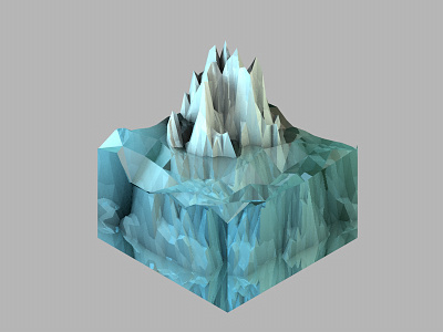 Iceberg 3d cinema4d lowpoly