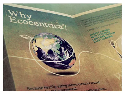 Ecocentrica brochure ecology graphic illustration pots