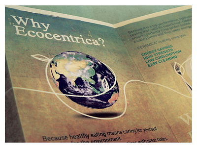 Ecocentrica brochure ecology graphic illustration pots