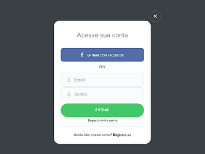 Lovelō Login facebook form green icons login sign in sign up ui user ux white