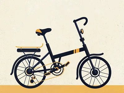 Bike 001 bicycle bike dissolve flat gold grain illustration noise