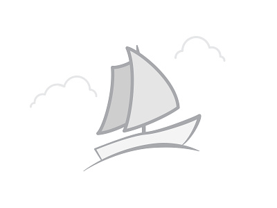 Sailboat boat cartoon dribbble flat illustrator sailboat simple vector