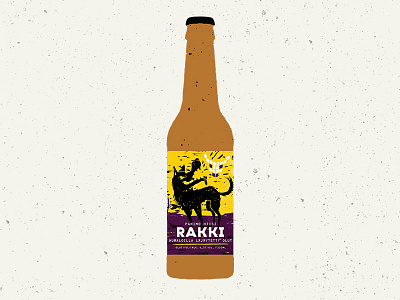 Rakki Bottle mockup beer bottle illustration mockup