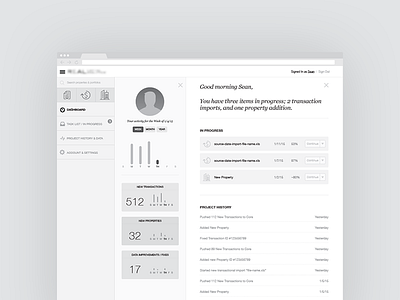 RCA Admin Lo-Fi admin dashboard lo fi wire wireframe