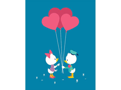 Hearts Afloat daisy duck disney disneyland donald duck downtown disney hearts afloat jerrod maruyama valentines day wonderground gallery