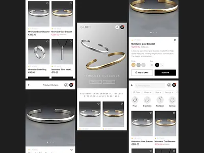 LUXURY JEWELLERY APP app design jewellery luxury mobile ui ux