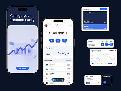 Conceptual Finance App UI Design app design clean finance fintech minimal modern ui