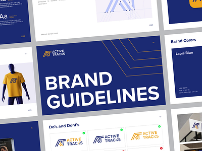 Active Tracks Brand guidelines | Brand Style guides brand book brand guide branding guide guidelines identity logo logo design manual marketing modern style guide