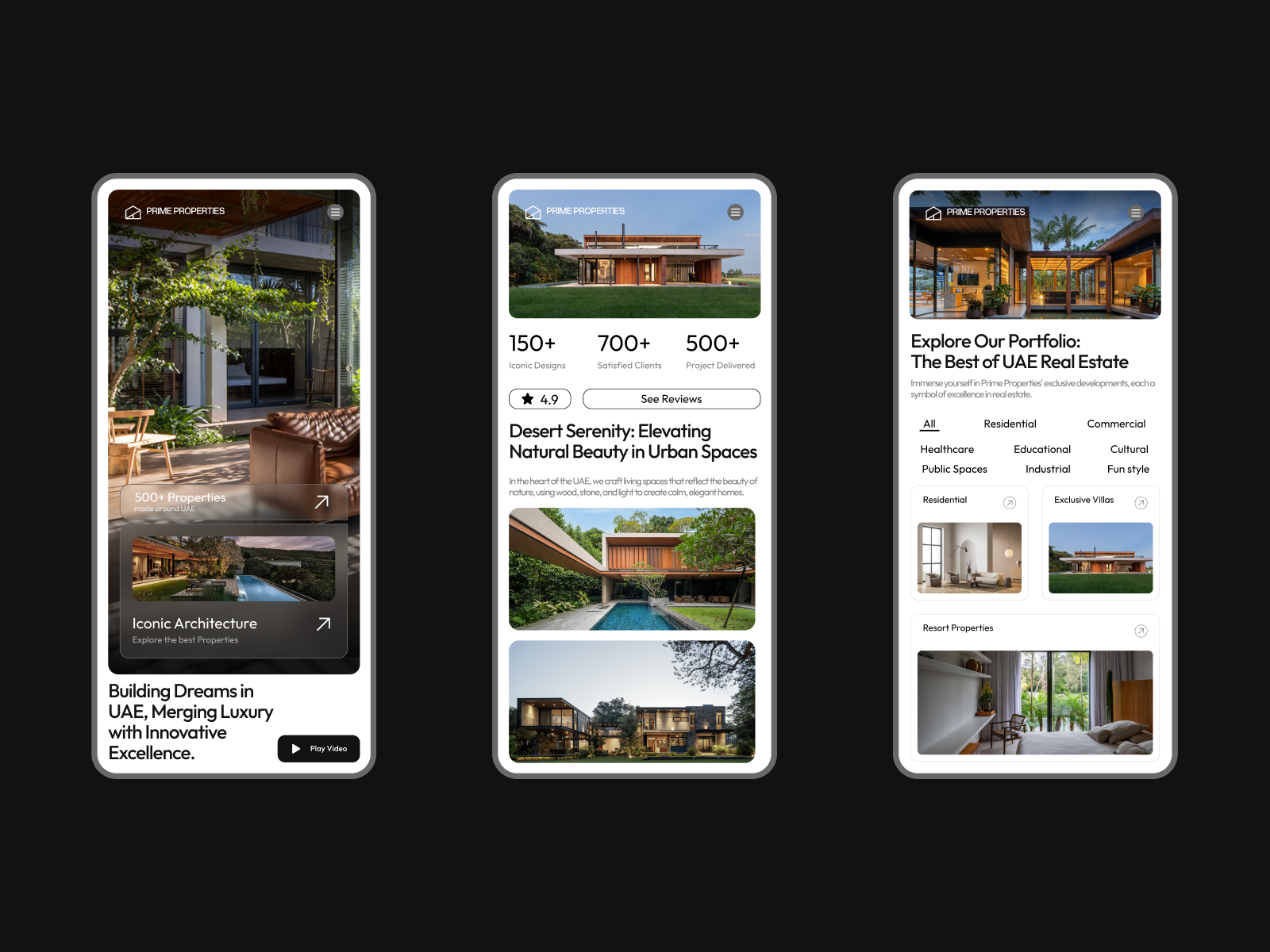 Prime Properties - Branding & UI/UX Design startup design