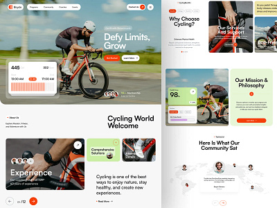 Bicycle Community Membership active lifestyle bicycle community membership bicycle enthusiasts brand identity community engagement community website conversion focused design dynamic ui ecommerce design engaging interface interactive design membership platform modern ui responsive design sleek aesthetics social integration user centered ux uxui design visual storytelling web design