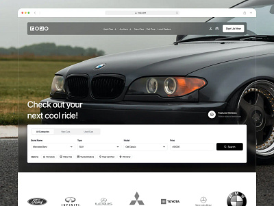 Rojo - Car Commerce Landing Page automotive website car dealership conversion focused design dark mode digital experience dynamic ui ecommerce design engaging interface high performance ux interactive ui luxury cars minimalist design modern ui responsive design rojo car commerce landing page sleek aesthetics uxui design visual storytelling web design website inspiration