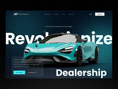 Car Dealership Landing Page, Dark Mode automotive website brand identity conversion focused design creative agency dark mode digital experience dynamic ui ecommerce ui engaging interface high performance ux interactive design luxury cars minimalist design modern ui responsive design sleek aesthetics uxui design visual storytelling web design website inspiration